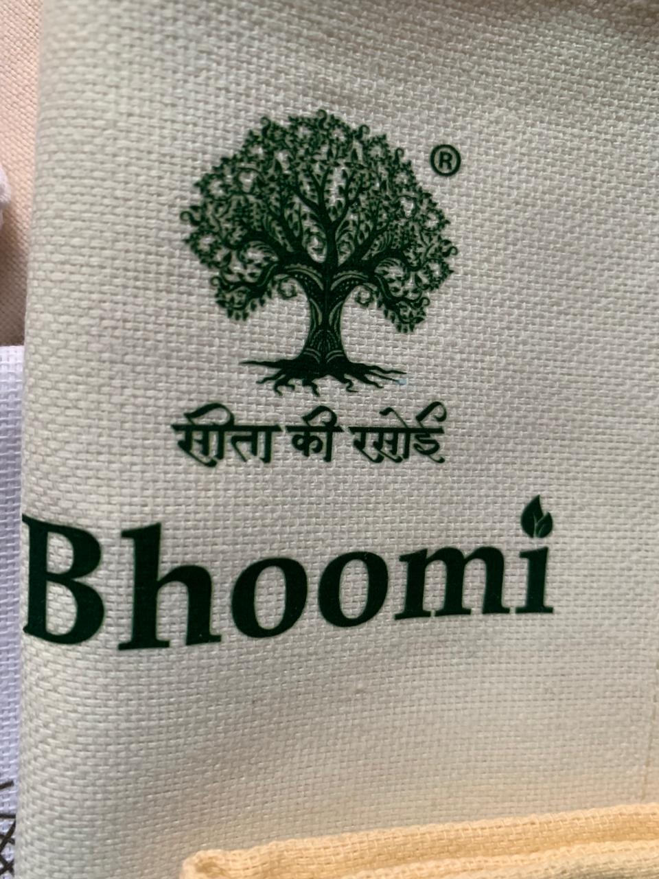 Close-up of Bhoomi branded cloth napkin