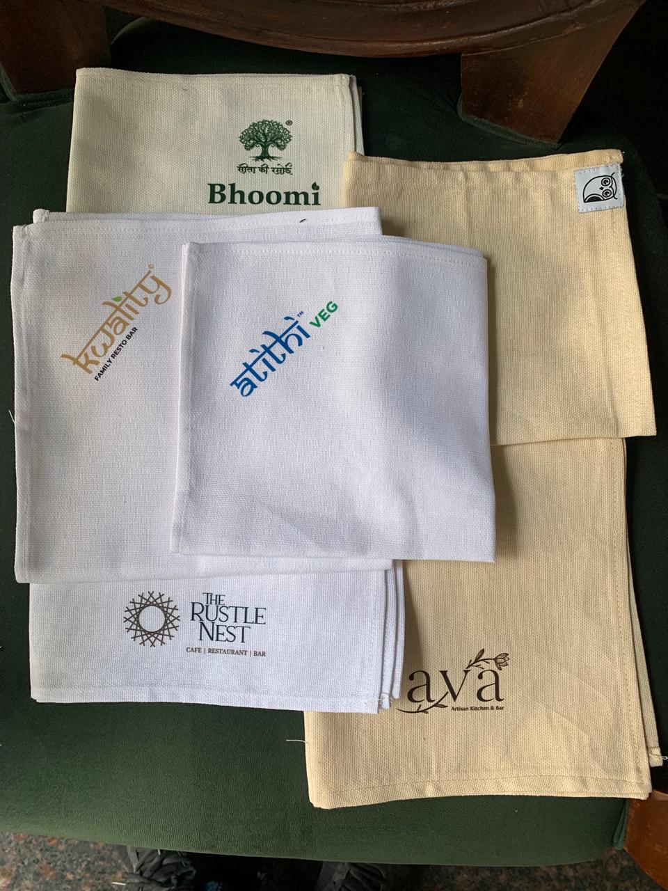 Branded napkins — Bhoomi, Kwality, Atithi, Rustle Nest and Ava