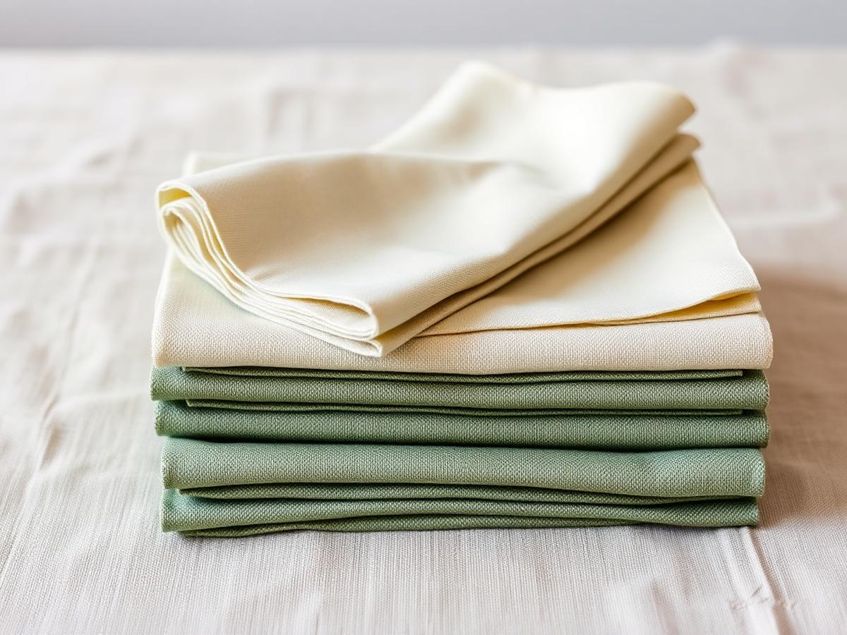 Stack of premium cloth napkins